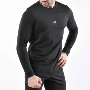 Men Gym Body Beast Shirt Full Sleeves Black