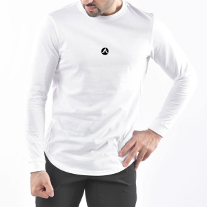 Men Gym Body Beast Shirt Full Sleeves White