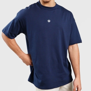 Men Gym Flow Fit Baggy Shirt Dark Blue
