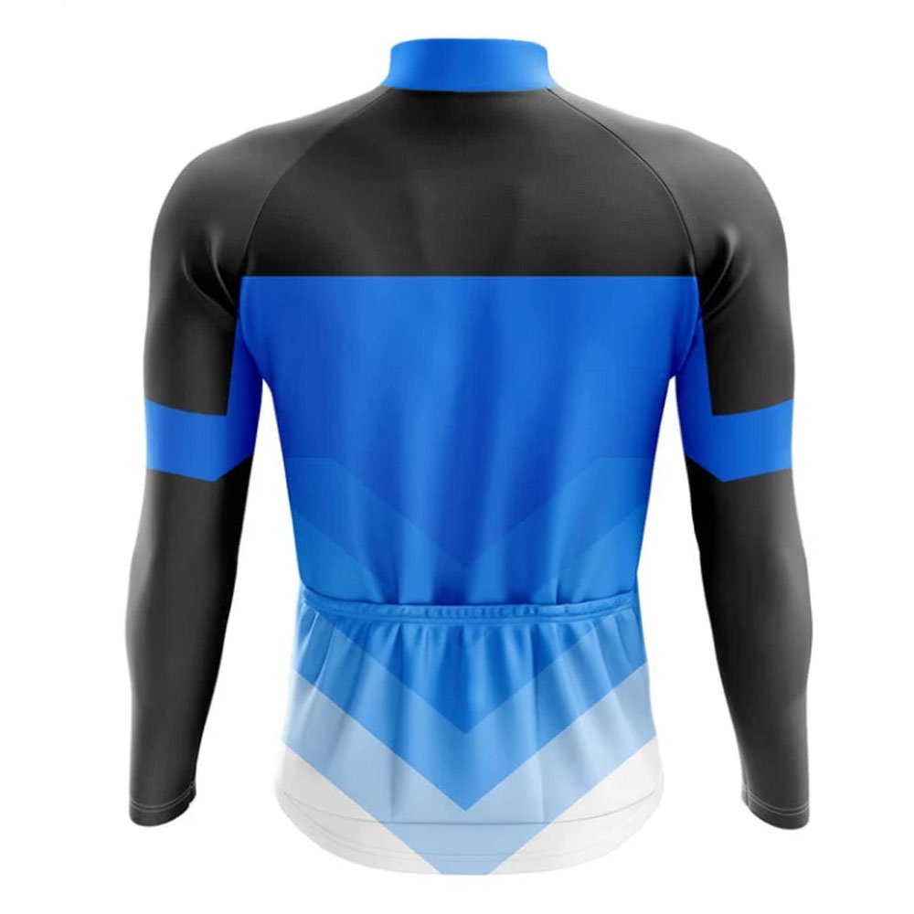 Men Cycling Jersey Full Sleeves Black/Blue