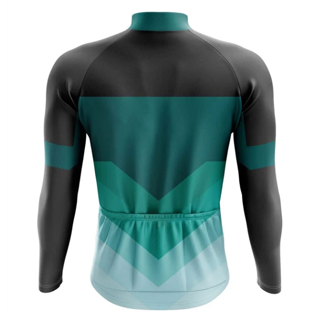 Men Cycling Jersey Full Sleeves Black Green