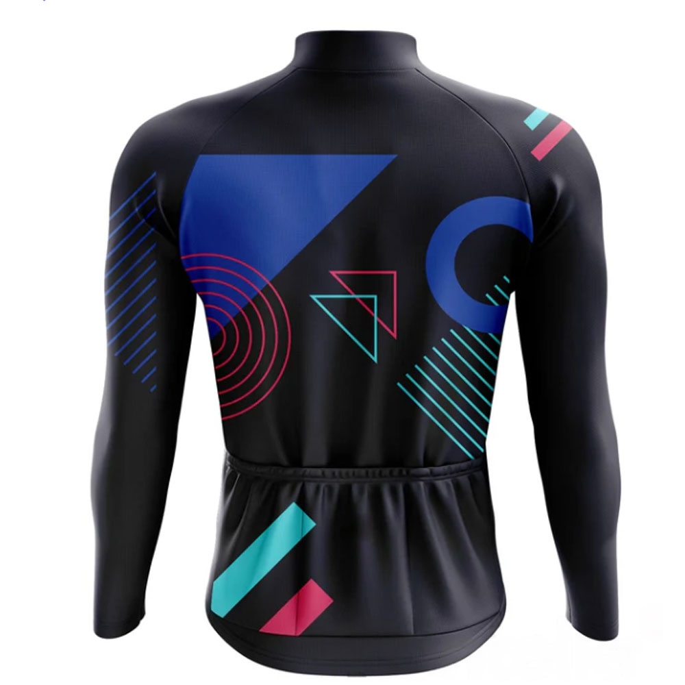 Men Cycling Jersey Full Sleeves Black With Matrix Ride Design
