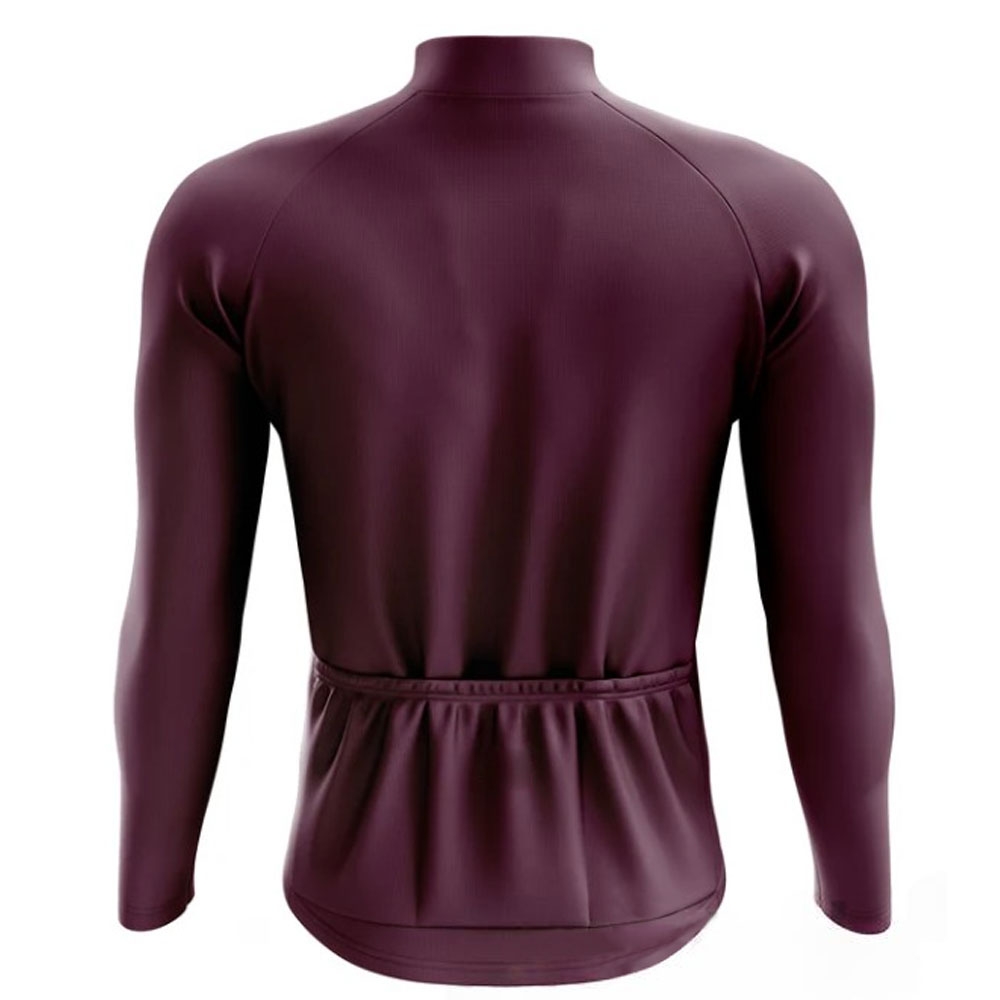 Men Cycling Jersey Full Sleeves Maroon