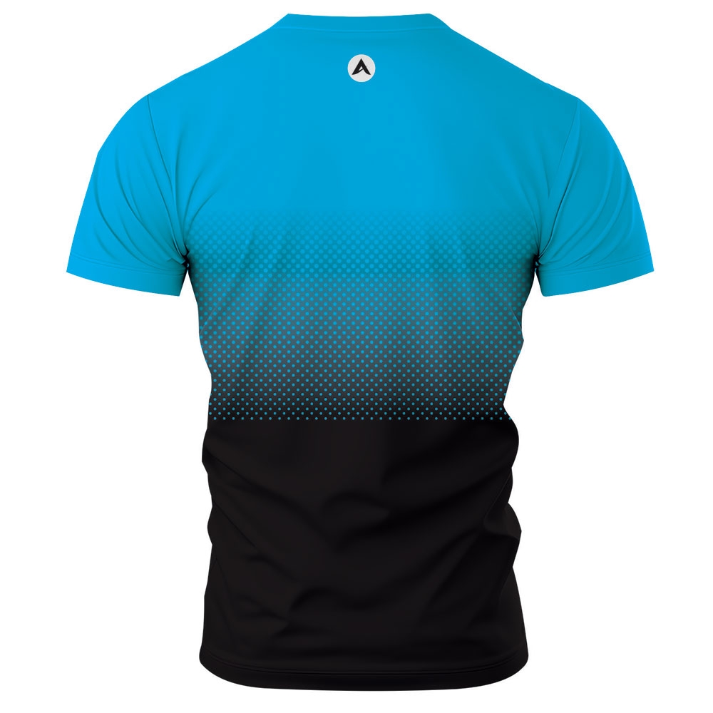 Men Cycling Tee Shirt Half Sleeves Blue/Black