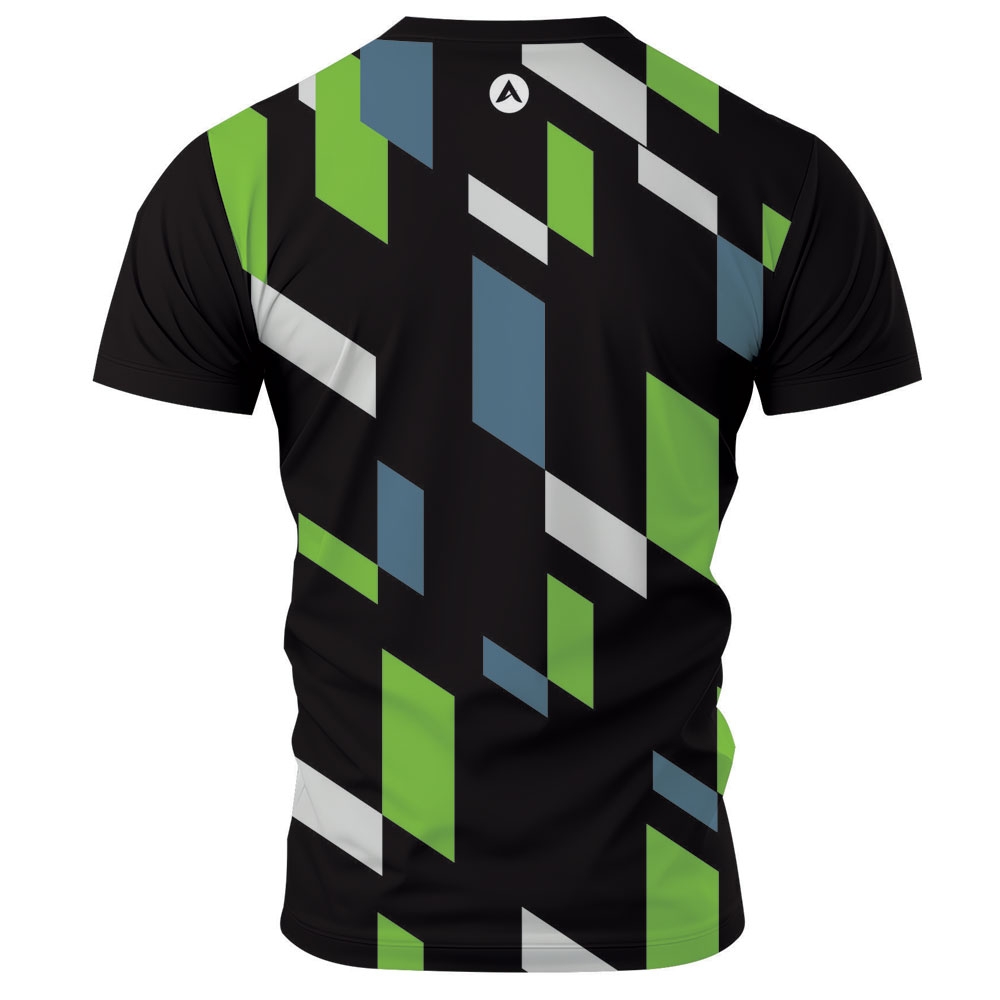 Men Cycling Tee Shirt Half Sleeves With Falling Blocks Design