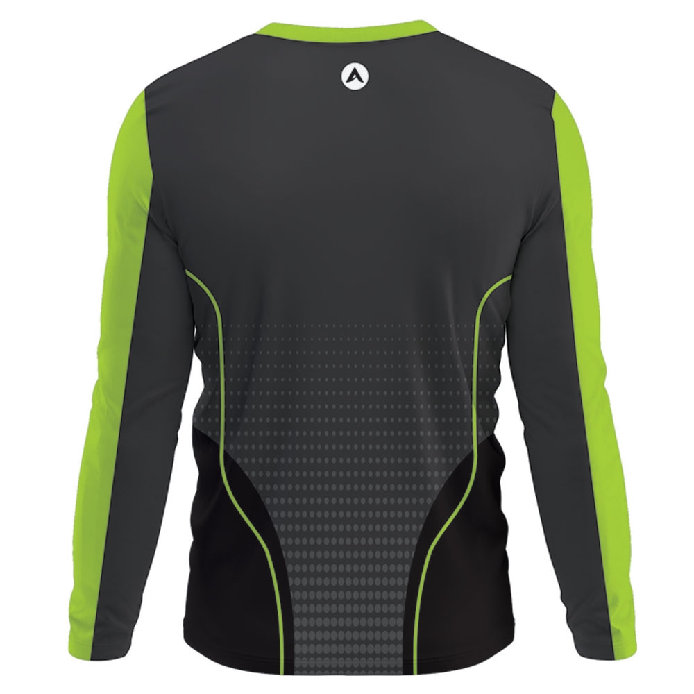 Men Cycling Tee Shirt Full Sleeves Black/Green