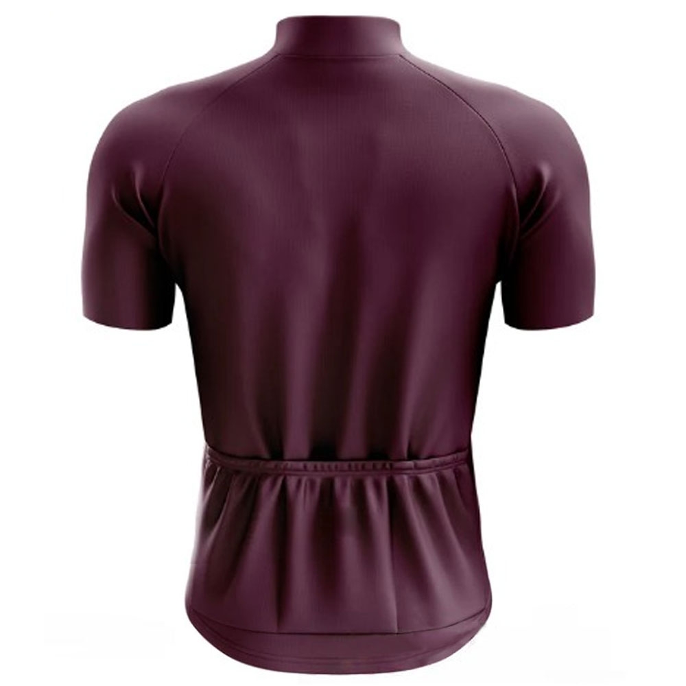 Men Cycling Jersey Half Sleeves Maroon