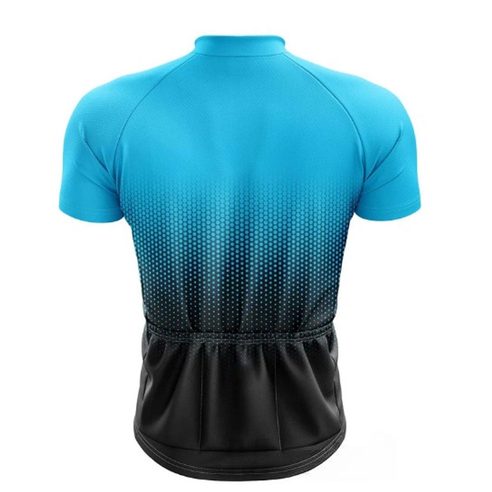 Men Cycling Jersey Half Sleeves Blue/Black