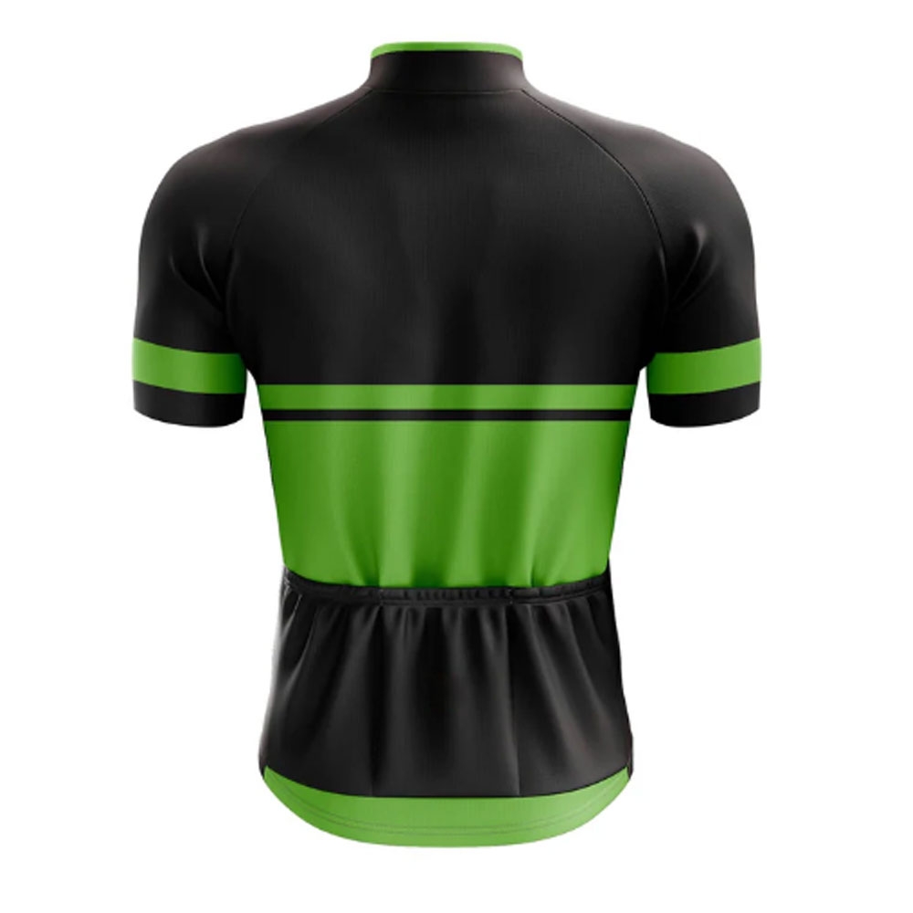 Men Cycling Jersey Half Sleeves Black/Green