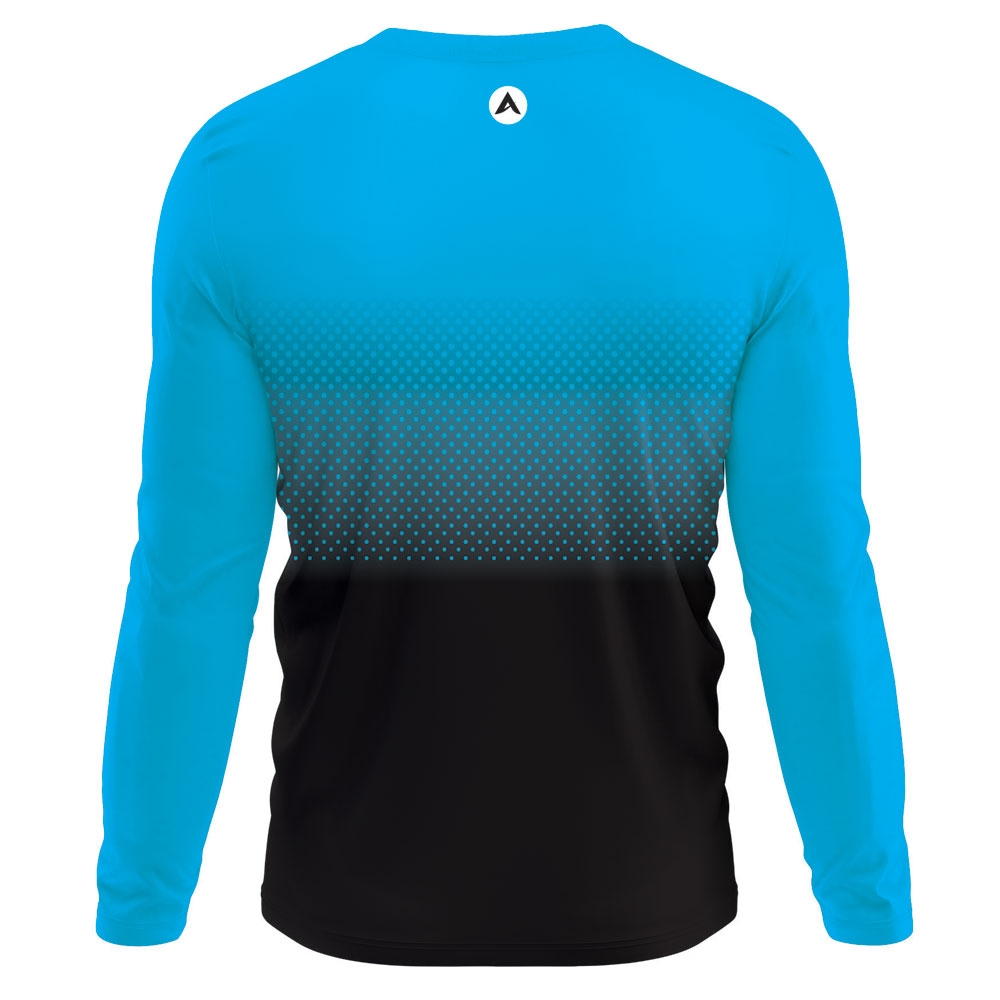Men Cycling Tee Shirt Full Sleeves Blue/Black