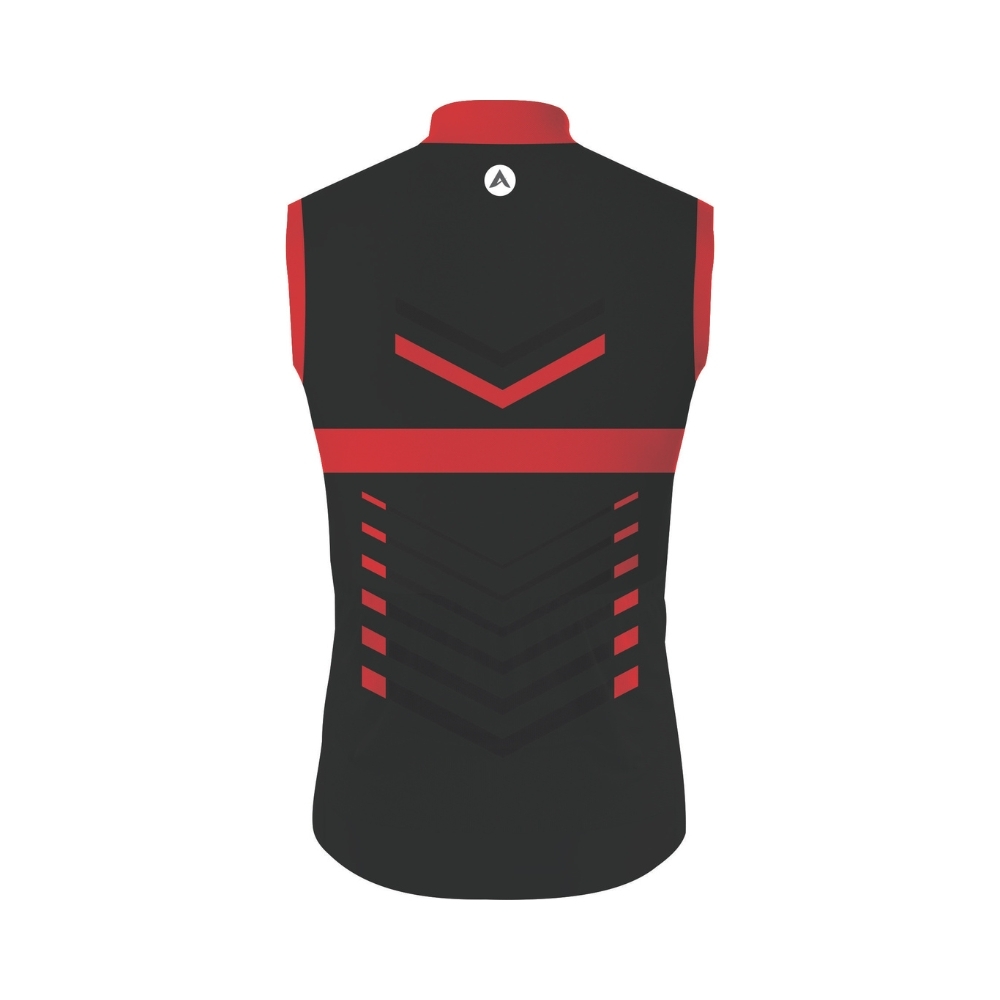 Men Cycling Jersey Sleeveless Black/Red