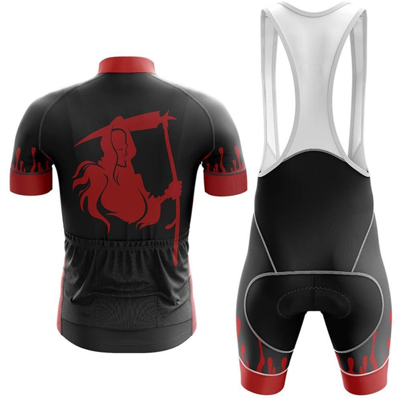 Men Cycling Uniform Black/Red Dark Rider Ride or Die