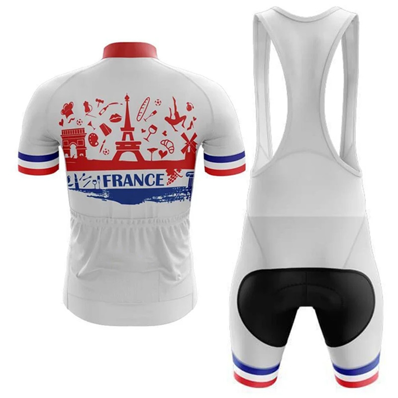 Cycling Uniform With Custom France Country Flag Design