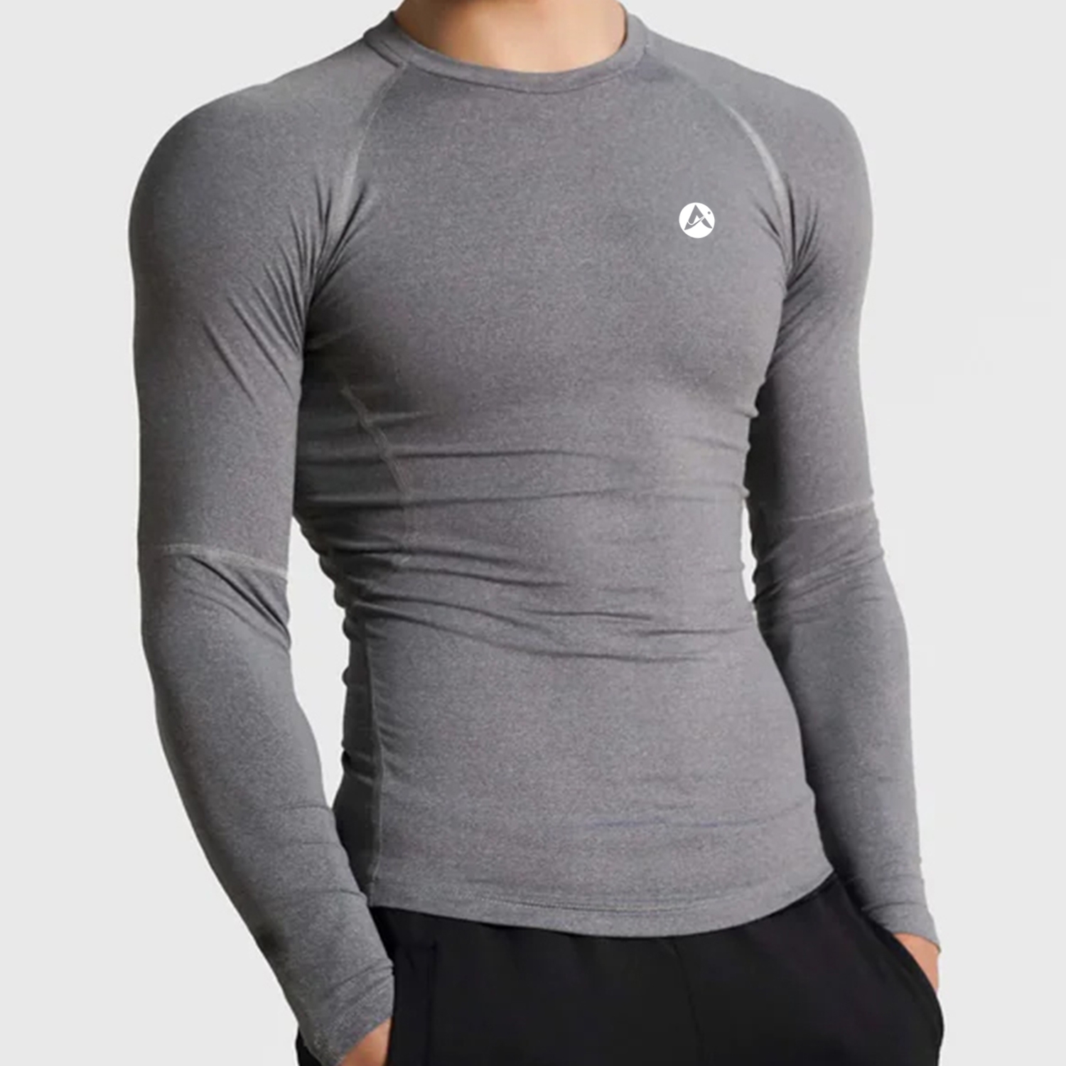 Endure Fit Men Gym Compression Shirt Full Sleeves Grey