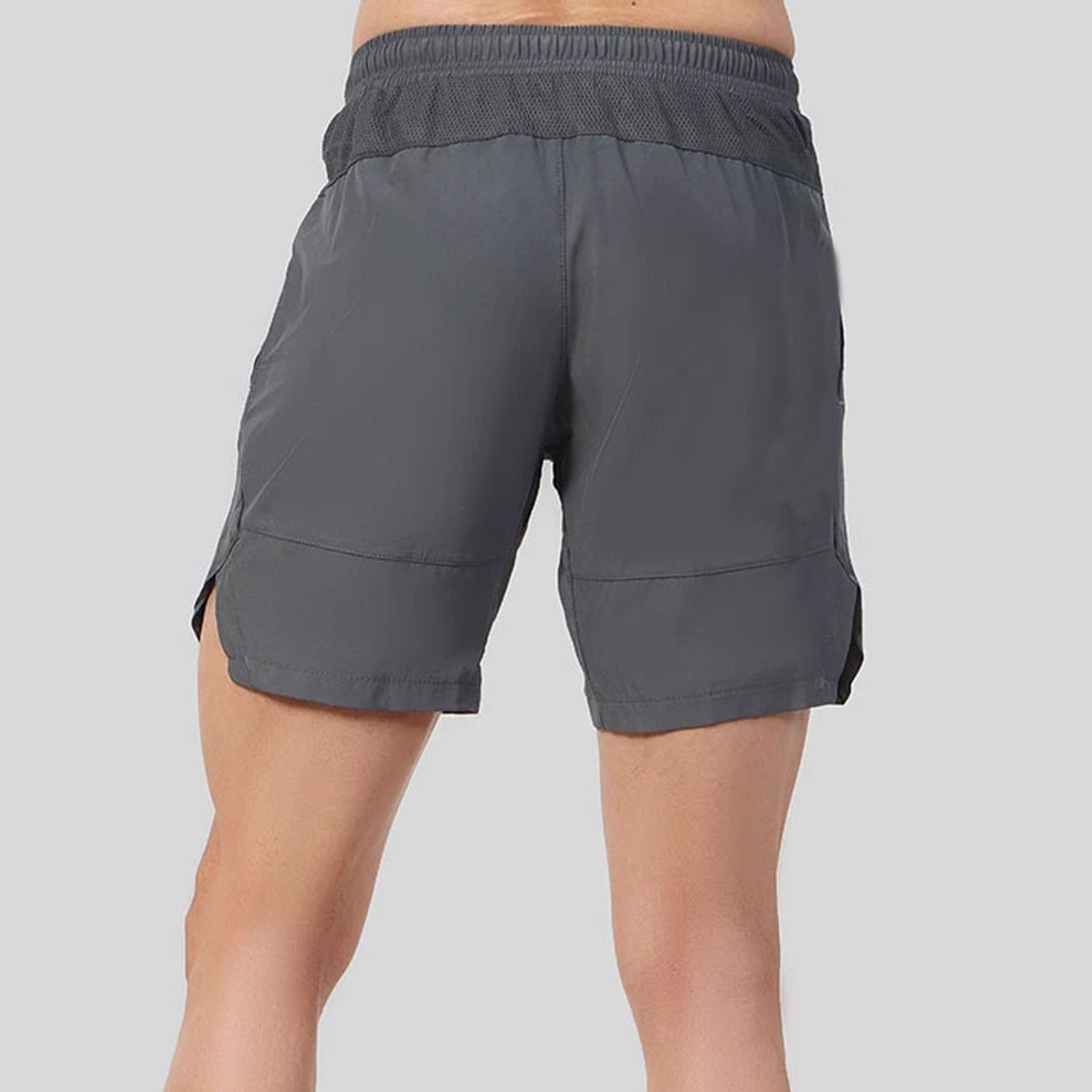 Active Edge Men Gym Fitness Short Grey With Mesh Panel
