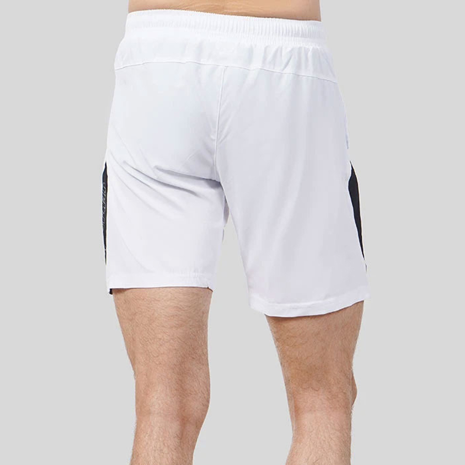 Power Core Men Gym Fitness Short White With Black Panel
