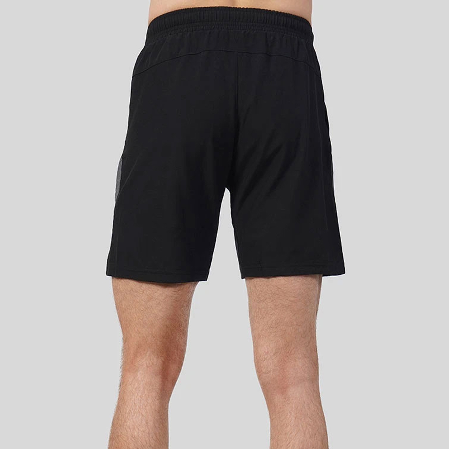 Power Core Men Gym Fitness Short Black With Grey Panel