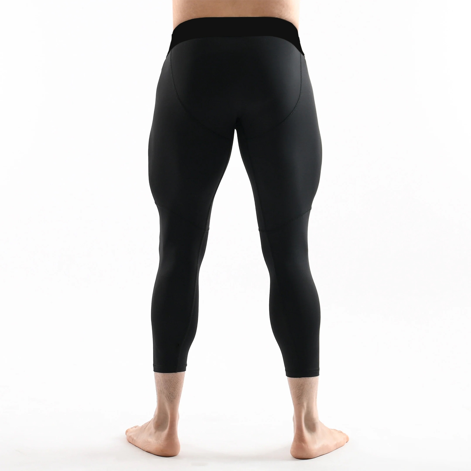 Power Stride Men Gym Fitness Compression 3/4 Tight