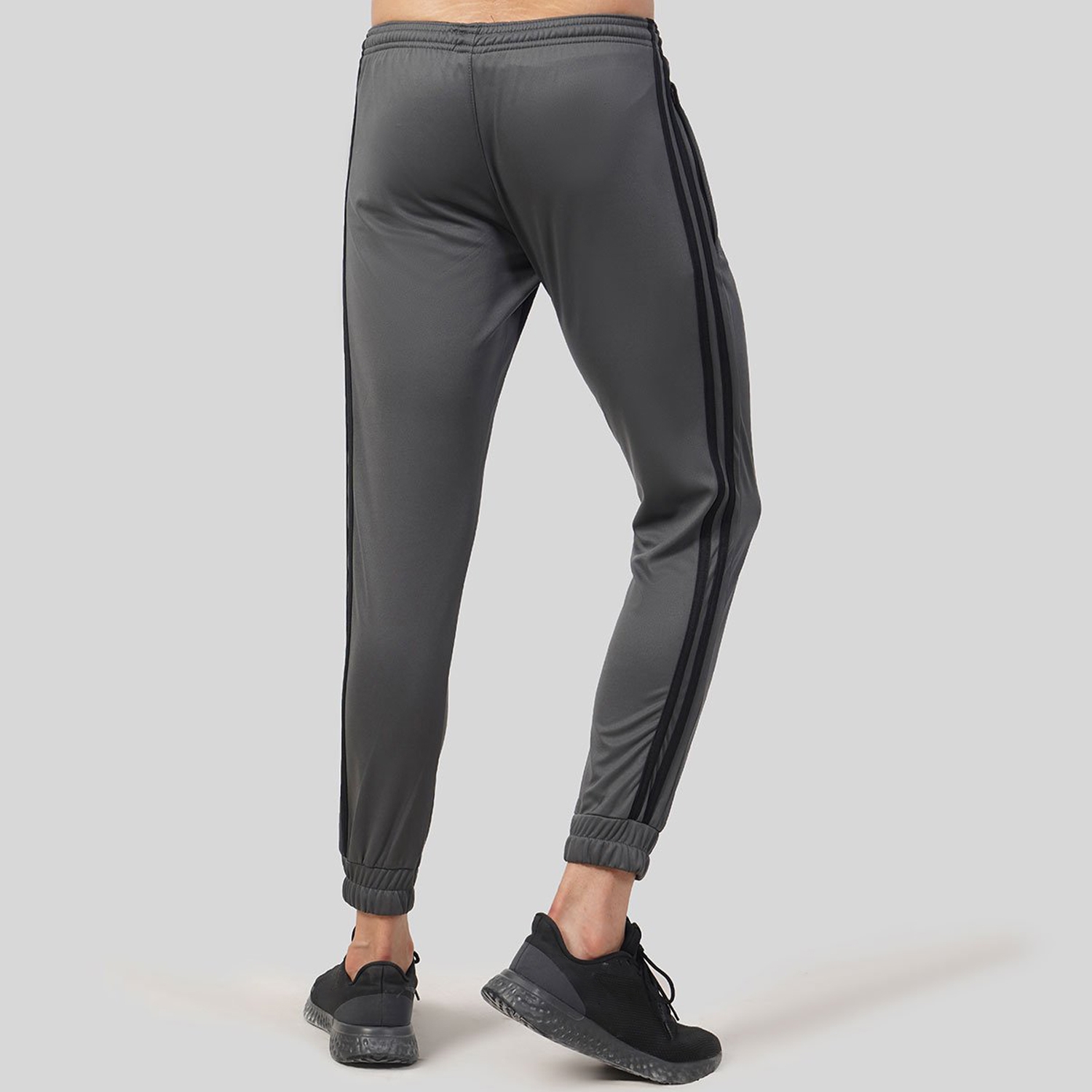 Men Gym Fitness Jogger Grey With Double Black Strips