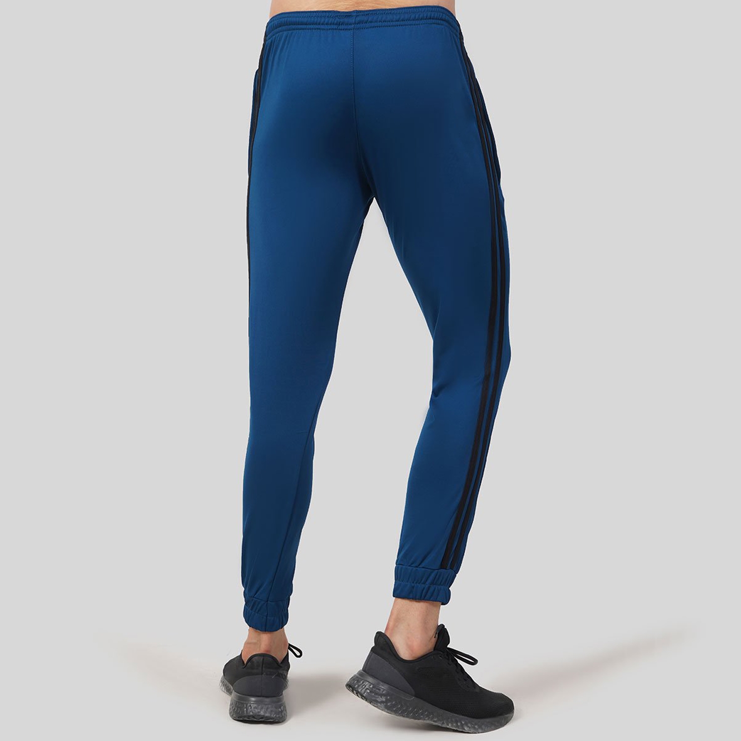 Men Gym Fitness Jogger Blue With Double Black Strips