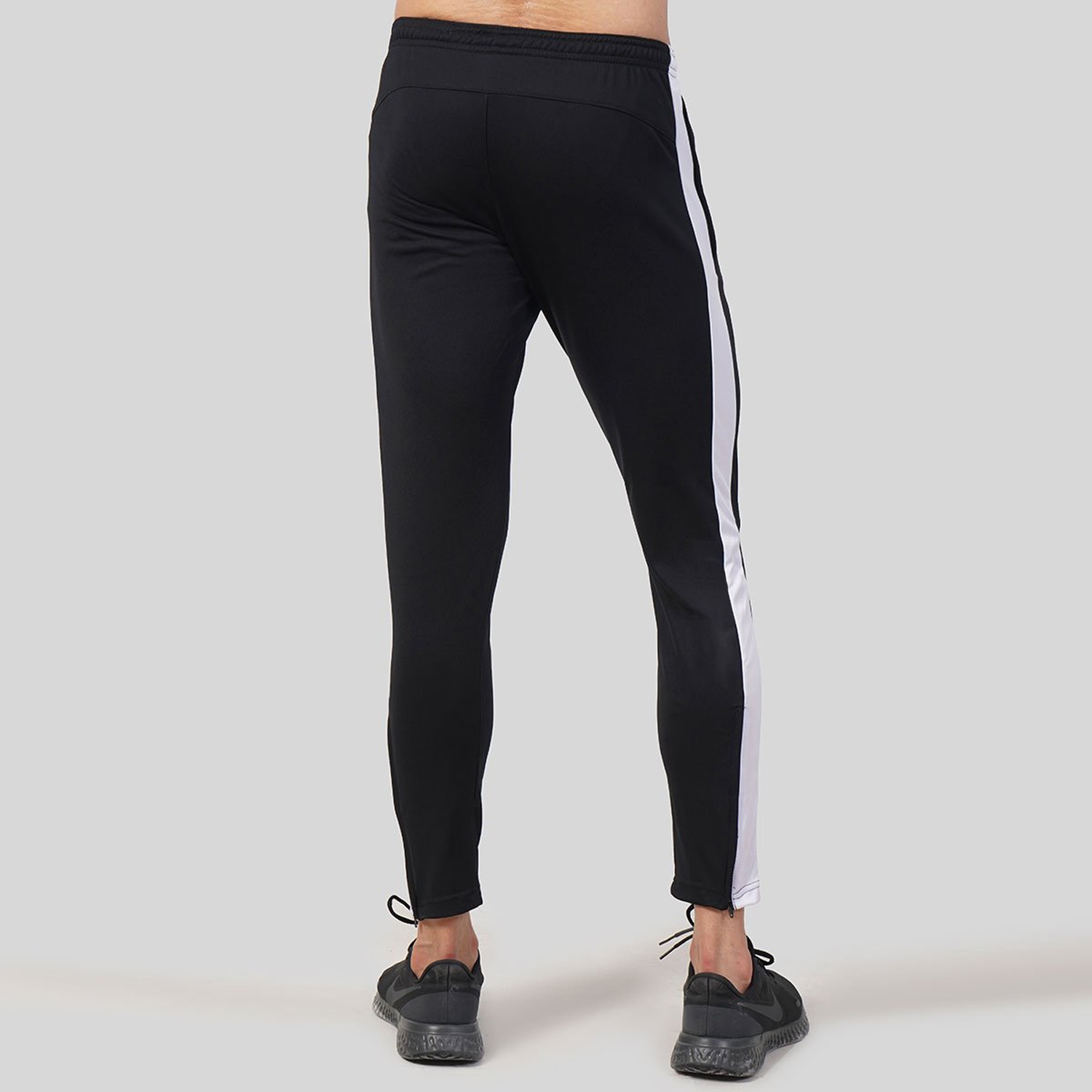 Men Gym Fitness Jogger Black With White Side Strip