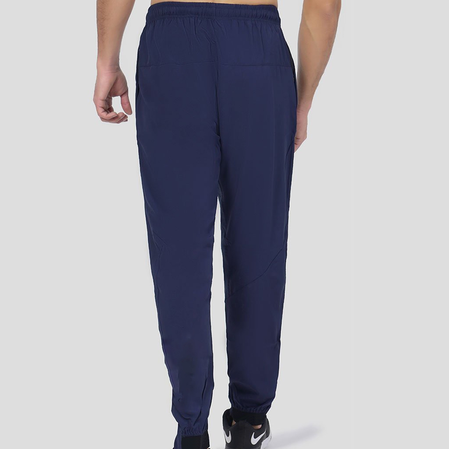 Men Gym Fitness Elegant Trouser In Blue With Mesh Panel