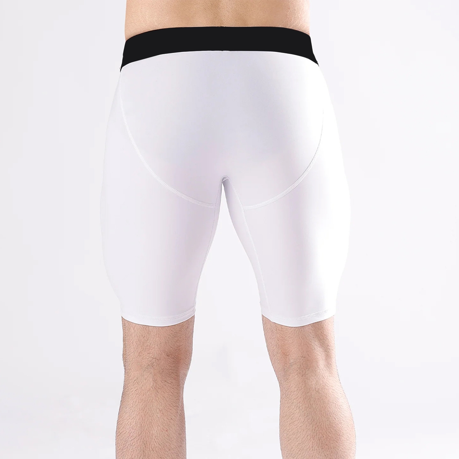 Core Compress Men Gym Fitness Compression Short White