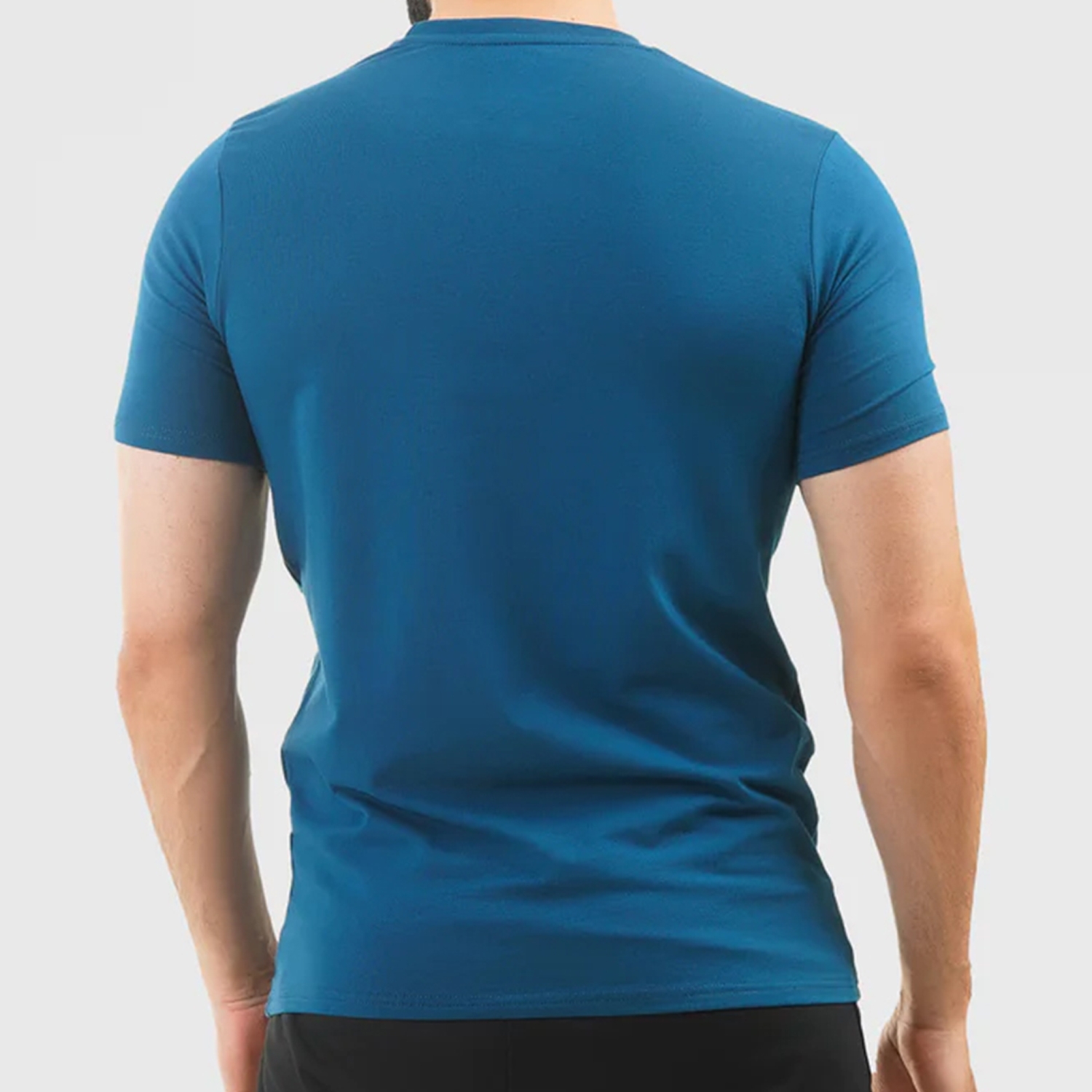 Men Gym Flex Fit Shirt Half Sleeves Navy Blue