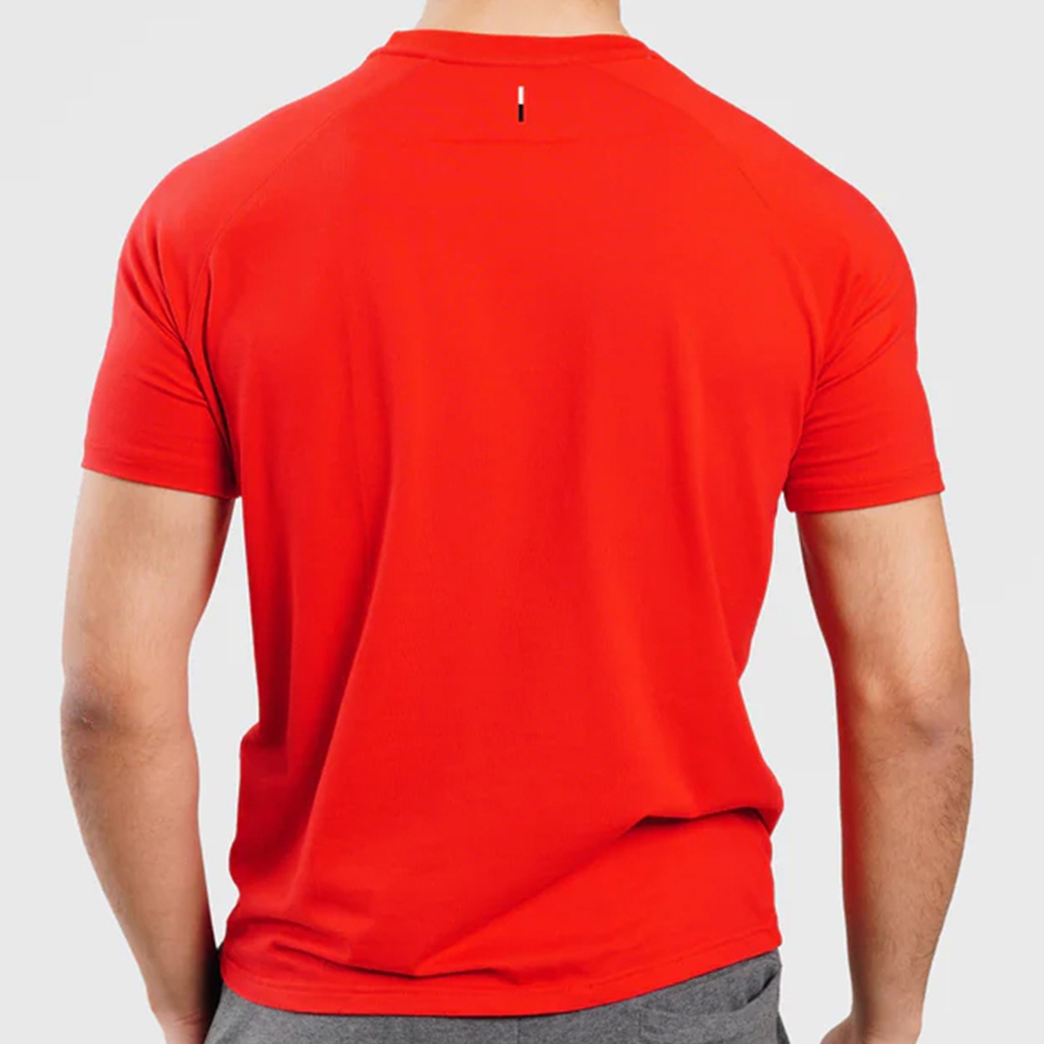 Men Gym Flex Fit Shirt Half Sleeves Orange