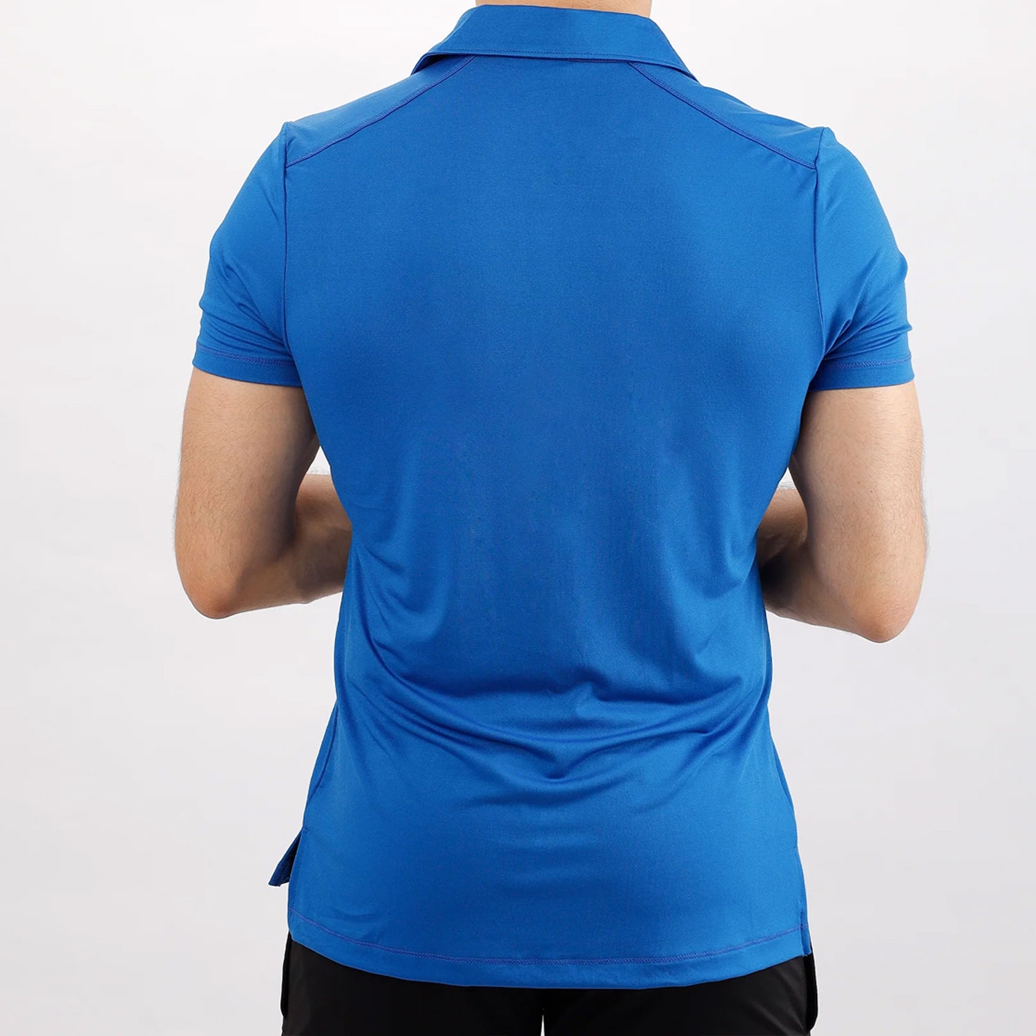 Men Gym Elite Ascend Polo Sleeves Blue