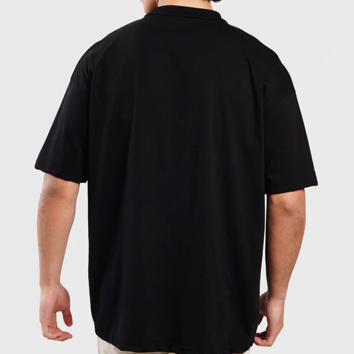 Men Gym Flow Fit Baggy Shirt Black