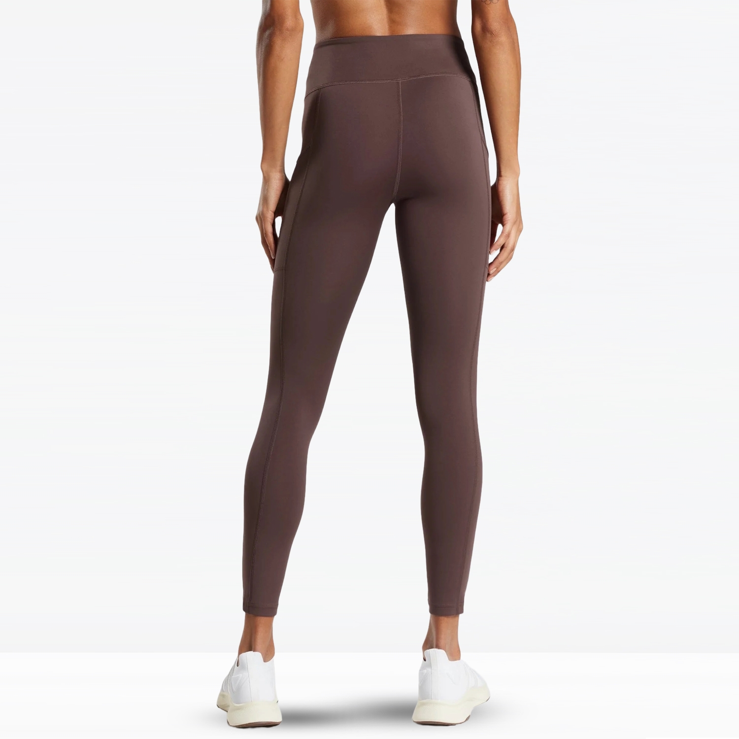 Women Gym Fitness Yoga Legging With Side Pockets Brown