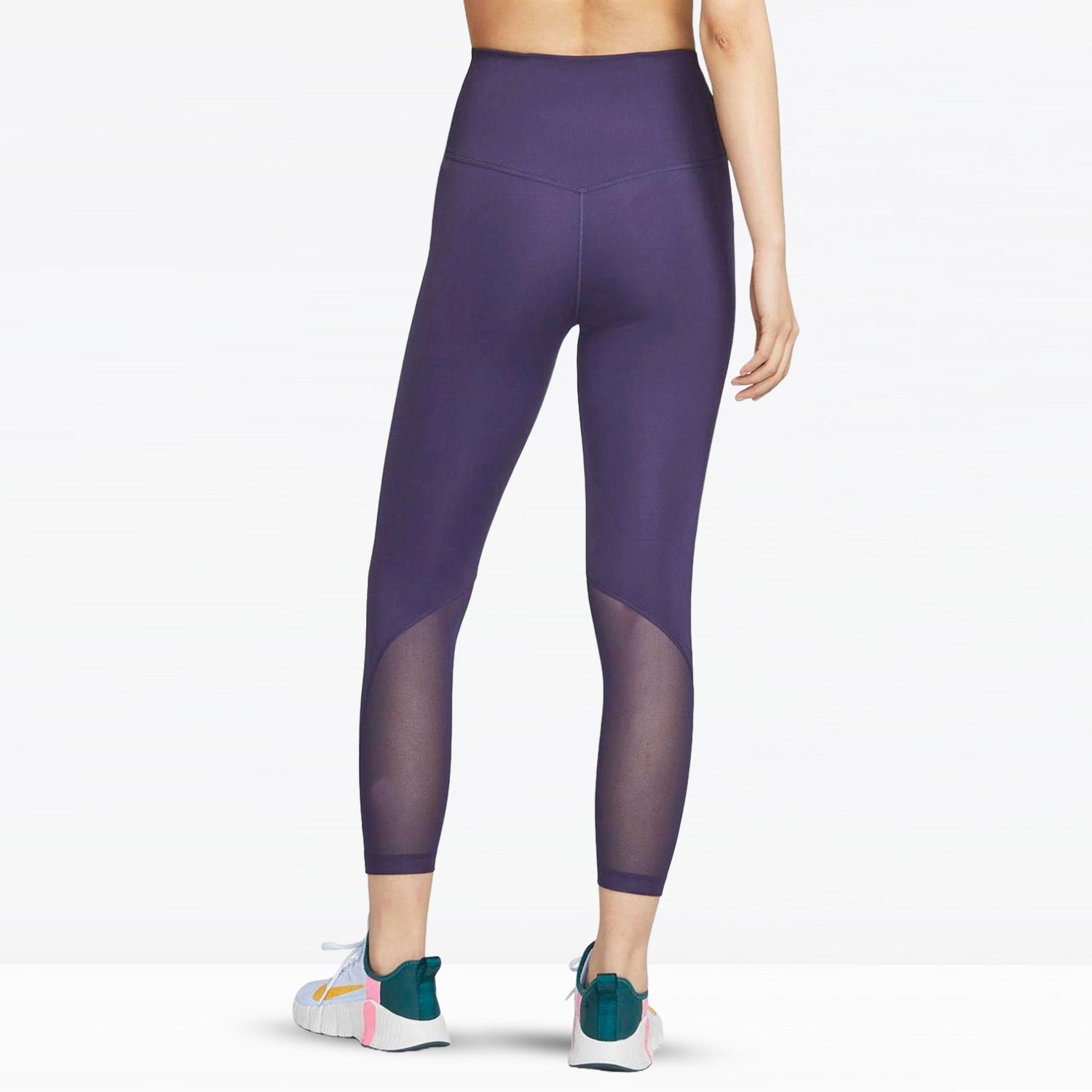 Women Gym Fitness Yoga Legging Light Purple With Mesh Panel