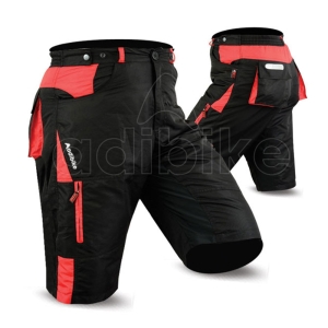  Cycling MTB Shorts for Men With Baggy Style Black/Red