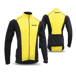 Men Cycling Thermal Jackets Black/Fluorescent